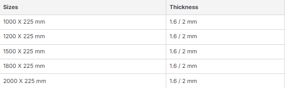 walkaway planks sizes and weight