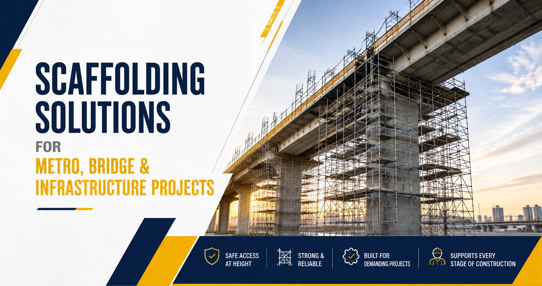 Scaffolding Solutions for Metro, Bridge & Infrastructure Projects